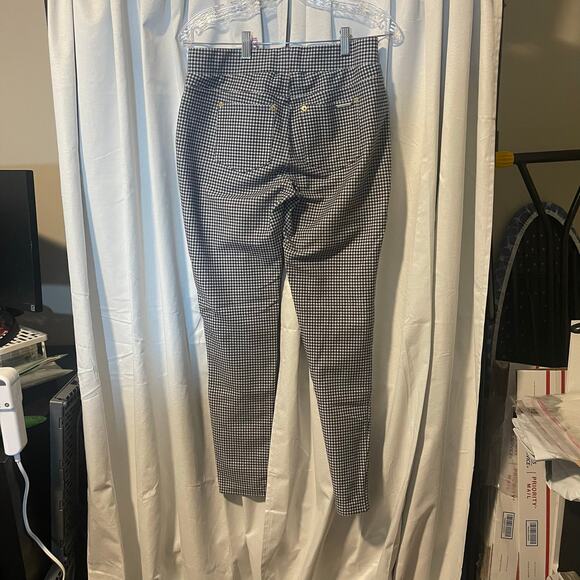 Michael Kors pull on legging size Medium Gingham blue/white - Picture 3 of 10